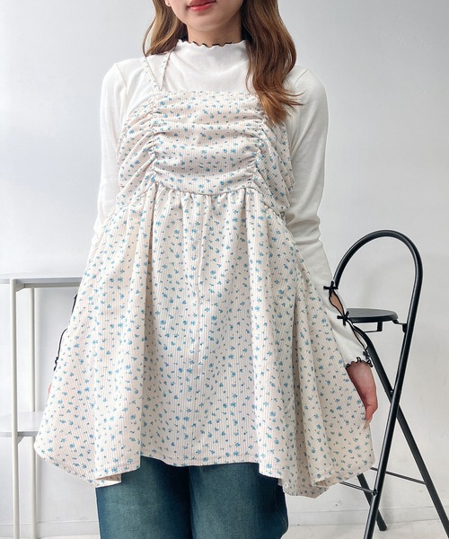 AS KNOW AS plus（アズノゥアズプラス）の「♪アレンジリボン ヘムラインキャミチュニック（チュニック・レディース・ホワイト系その他/ベージュ系その他/レッド系その他・FREE）」の2枚目の写真