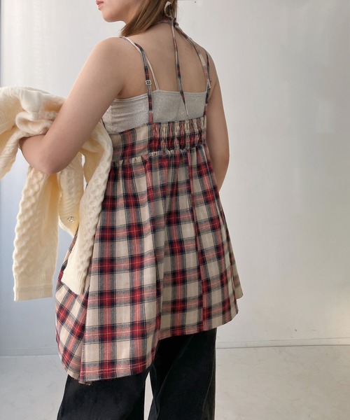 AS KNOW AS plus（アズノゥアズプラス）の「♪アレンジリボン ヘムラインキャミチュニック（チュニック・レディース・ホワイト系その他/ベージュ系その他/レッド系その他・FREE）」の7枚目の写真