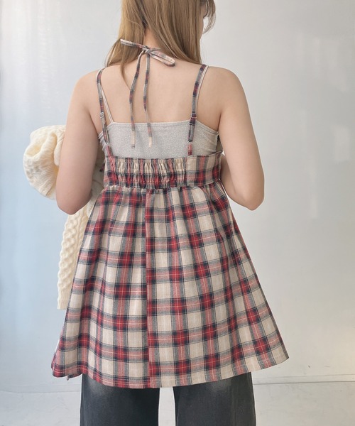 AS KNOW AS plus（アズノゥアズプラス）の「♪アレンジリボン ヘムラインキャミチュニック（チュニック・レディース・ホワイト系その他/ベージュ系その他/レッド系その他・FREE）」の8枚目の写真