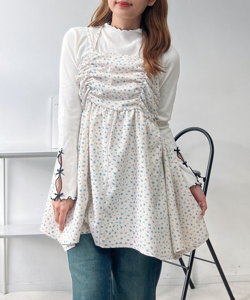 AS KNOW AS plus（アズノゥアズプラス）の「♪アレンジリボン ヘムラインキャミチュニック（チュニック・レディース・ホワイト系その他/ベージュ系その他/レッド系その他・FREE）」の19枚目の写真