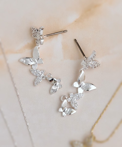セール】パヴェバタフライピアス（ピアス（両耳用））｜Heartdance