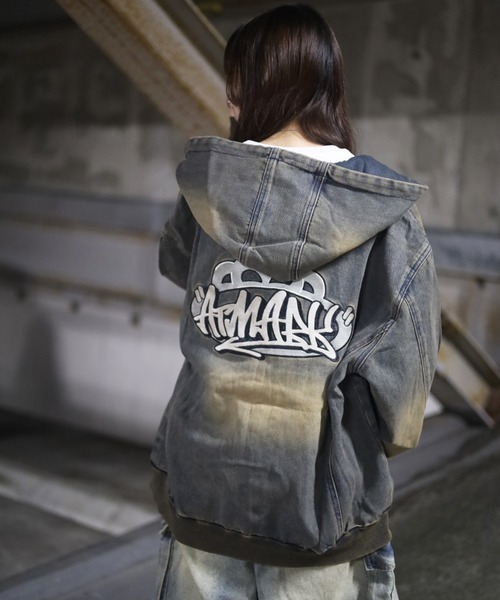 ATMARK(アットマーク)の「《2サイズ展開 / UNISEX 》ATMARKクラウンロゴデニムジャケット(デニムジャケット・レディース・インディゴブルー・M/L)」の6枚目の写真