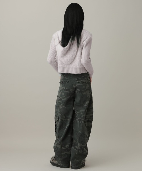 ALAND(エーランド)の「3.3 Field Trip/シャギーフードジップパーカー(パーカー・レディース・ブラック/アイボリー/グレー・FREE)」の5枚目の写真