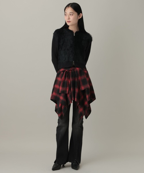 ALAND(エーランド)の「3.3 Field Trip/シャギーフードジップパーカー(パーカー・レディース・ブラック/アイボリー/グレー・FREE)」の8枚目の写真