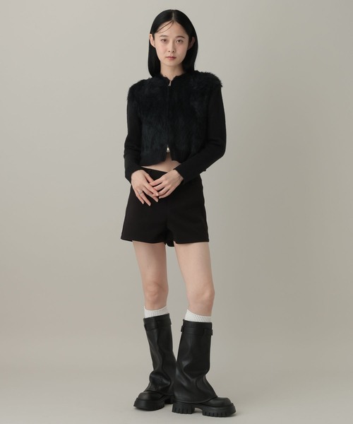 ALAND(エーランド)の「3.3 Field Trip/シャギーフードジップパーカー(パーカー・レディース・ブラック/アイボリー/グレー・FREE)」の9枚目の写真