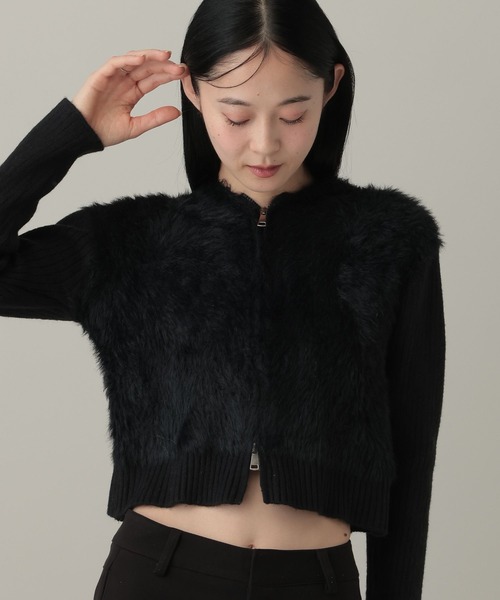 ALAND(エーランド)の「3.3 Field Trip/シャギーフードジップパーカー(パーカー・レディース・ブラック/アイボリー/グレー・FREE)」の11枚目の写真