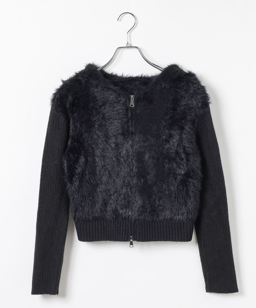 ALAND(エーランド)の「3.3 Field Trip/シャギーフードジップパーカー(パーカー・レディース・ブラック/アイボリー/グレー・FREE)」の13枚目の写真