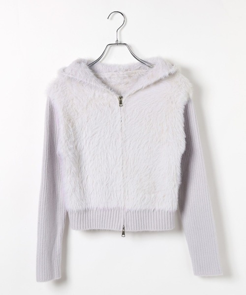 ALAND(エーランド)の「3.3 Field Trip/シャギーフードジップパーカー(パーカー・レディース・ブラック/アイボリー/グレー・FREE)」の14枚目の写真