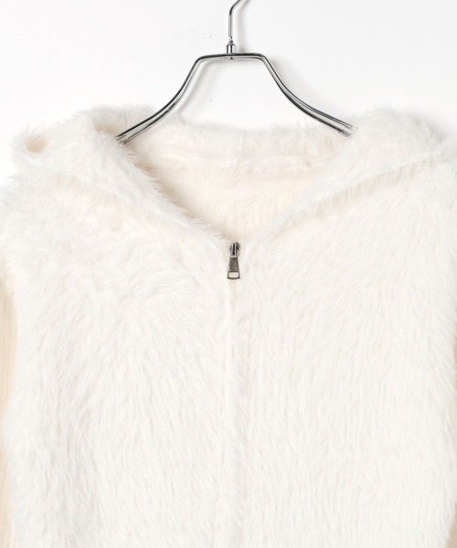 ALAND(エーランド)の「3.3 Field Trip/シャギーフードジップパーカー(パーカー・レディース・ブラック/アイボリー/グレー・FREE)」の17枚目の写真