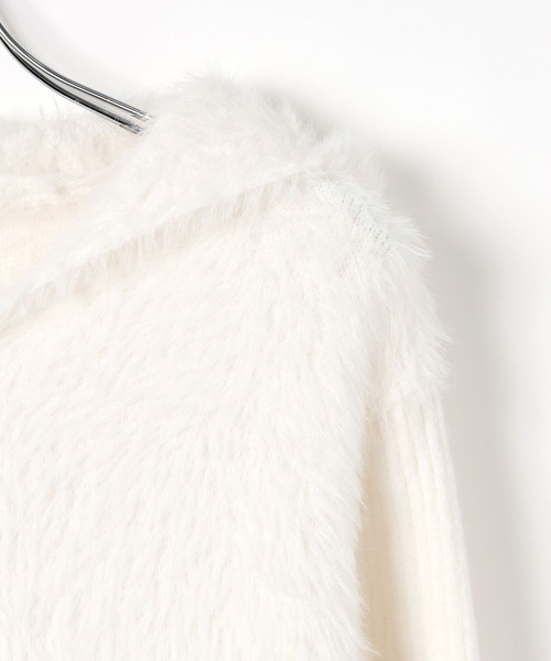 ALAND(エーランド)の「3.3 Field Trip/シャギーフードジップパーカー(パーカー・レディース・ブラック/アイボリー/グレー・FREE)」の18枚目の写真