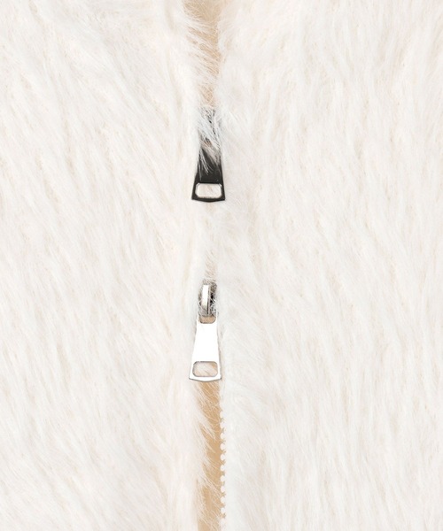 ALAND(エーランド)の「3.3 Field Trip/シャギーフードジップパーカー(パーカー・レディース・ブラック/アイボリー/グレー・FREE)」の21枚目の写真