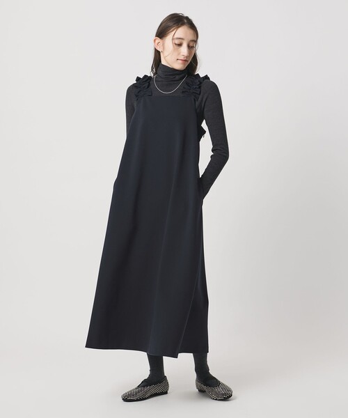 UNITED ARROWS（ユナイテッドアローズ）の「LIGHT PONGY フリル ワンピース（ワンピース・レディース・ブラック/ネイビー・38/36）」の15枚目の写真