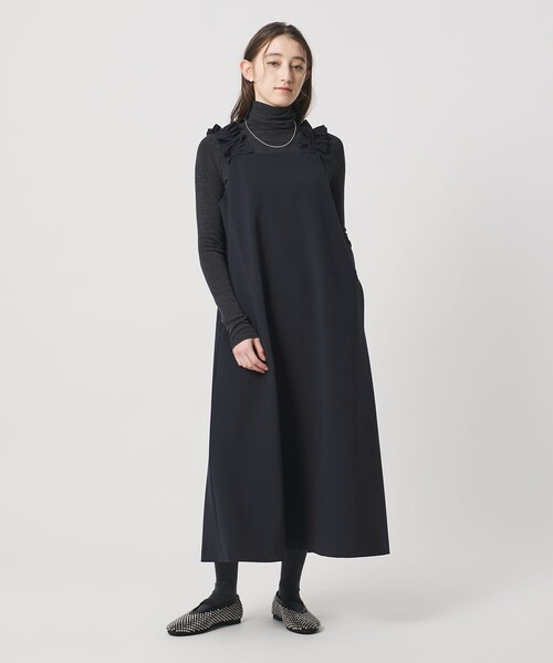 UNITED ARROWS（ユナイテッドアローズ）の「LIGHT PONGY フリル ワンピース（ワンピース・レディース・ブラック/ネイビー・38/36）」の16枚目の写真
