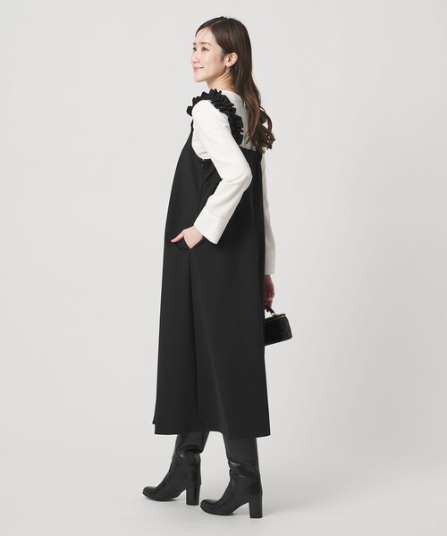 UNITED ARROWS（ユナイテッドアローズ）の「LIGHT PONGY フリル ワンピース（ワンピース・レディース・ブラック/ネイビー・38/36）」の17枚目の写真