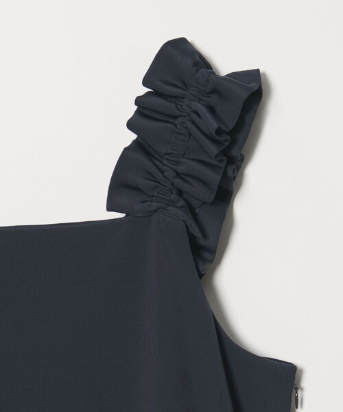 UNITED ARROWS（ユナイテッドアローズ）の「LIGHT PONGY フリル ワンピース（ワンピース・レディース・ブラック/ネイビー・38/36）」の4枚目の写真