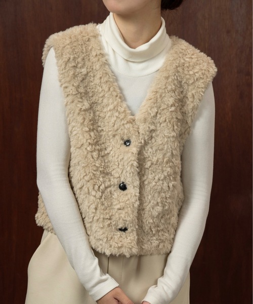 v boa simple vest / vボアシンプルベスト