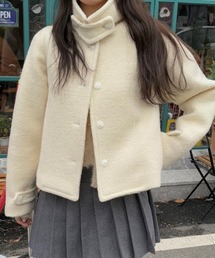 ハイネックショートコート