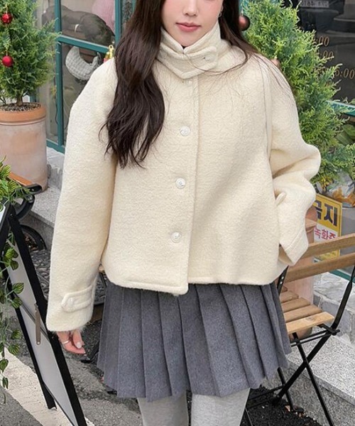 pon*ショートコート ハイネックショートコート