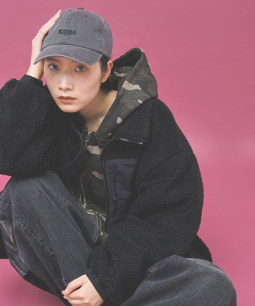Kappa(カッパ)の「≪Kappa×and ST ウェルネスクラブ≫ロゴヴィンテージ風キャップ(キャップ・レディース・ピンク/ブラック/グレイッシュベージュ・FREE)」の7枚目の写真