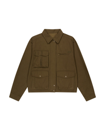 Cotton Utility Jacket (Brown)