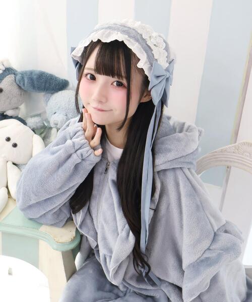 Whinny（ホワイニー）の「Whinny/ゆきうさぎの遊園地日和（その他ヘアアクセサリー・レディース・ホワイト/ブラック/サックスブルー・FREE）」の4枚目の写真