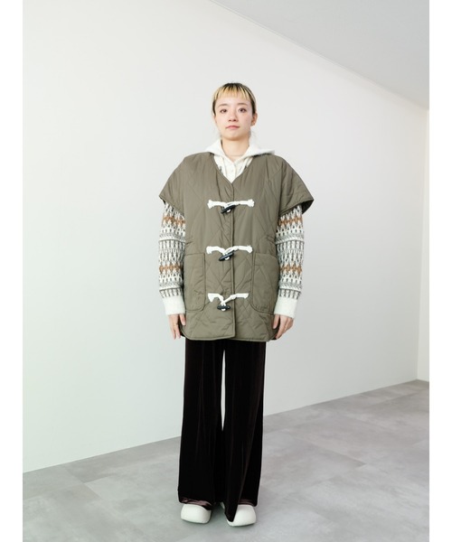 DOLLUPOOPS（ドールアップウップス）の「トグルキルト中綿ベスト（ベスト・レディース・チャコール/カーキ/ブラック・FREE）」の16枚目の写真