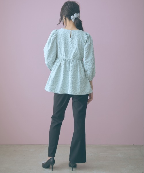 marun（マルン）の「＜大きいサイズ＞裾スリットストレートパンツ marun（スラックス・レディース・ブラック・LL/L/5L/4L/3L）」の15枚目の写真