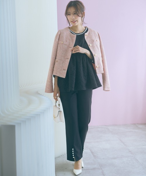 marun（マルン）の「＜大きいサイズ＞裾スリットストレートパンツ marun（スラックス・レディース・ブラック・LL/L/5L/4L/3L）」の13枚目の写真