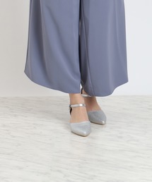 グリッターチャンキーヒールパンプス