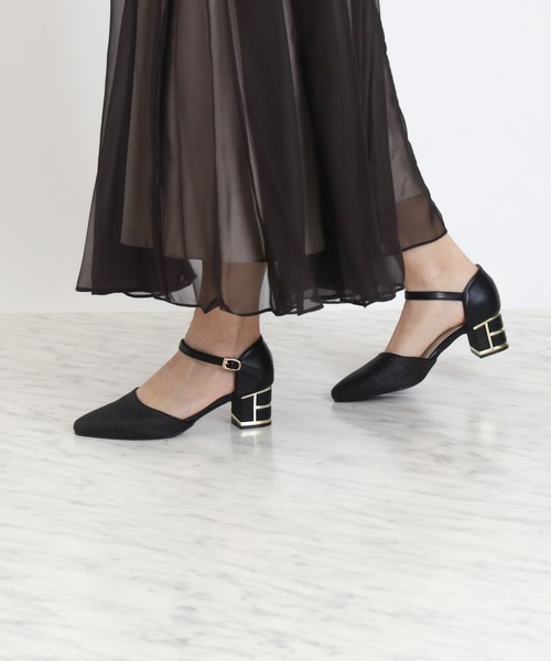 TRUDEA(トルディア)の「グリッターチャンキーヒールパンプス(パンプス・レディース・ゴールド/ブラック/シルバー・SMALL/MEDIUM/LARGE)」の8枚目の写真