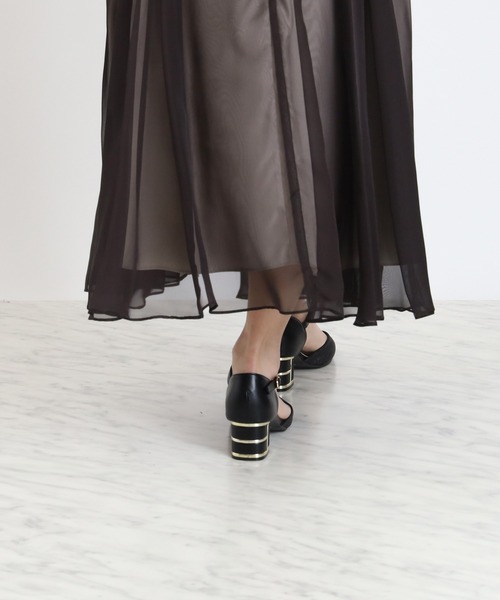 TRUDEA(トルディア)の「グリッターチャンキーヒールパンプス(パンプス・レディース・ゴールド/ブラック/シルバー・SMALL/MEDIUM/LARGE)」の9枚目の写真