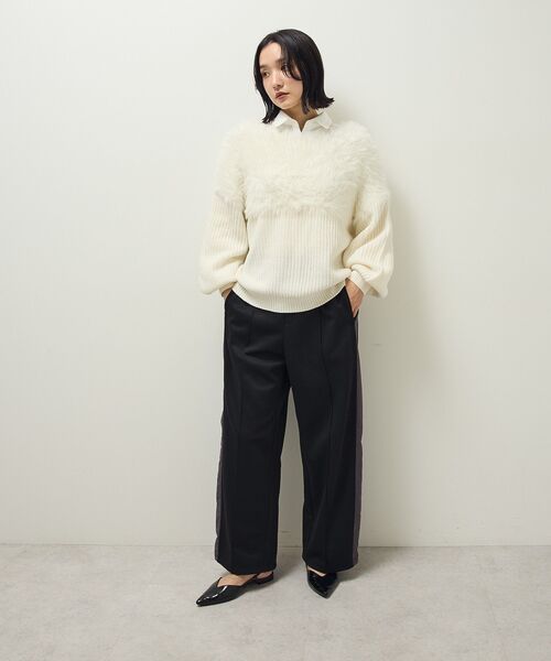 Green　Parks（グリーンパークス）の「ホワイトインナーレギュラーカラーシャツ（シャツ/ブラウス・レディース・オフホワイト/ストライプ・FREE）」の19枚目の写真