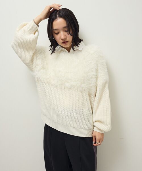 Green　Parks（グリーンパークス）の「ホワイトインナーレギュラーカラーシャツ（シャツ/ブラウス・レディース・オフホワイト/ストライプ・FREE）」の20枚目の写真