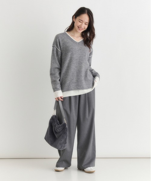 Right-on（ライトオン）の「HONEYSUCKLE ROSE(ハニーサックルローズ)【レディース】フェイクファーワンショルダー（ショルダーバッグ・レディース・ベージュ/グレー・ONE SIZE）」の19枚目の写真