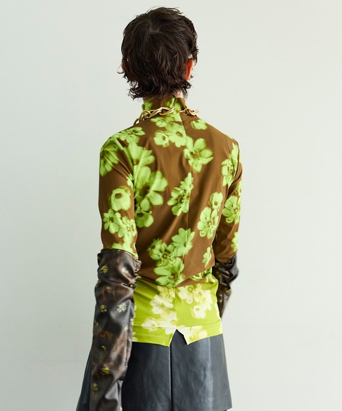 MAISON SPECIAL(メゾンスペシャル)の「Gradient Turtle Flower Top/グラデーションタートルフラワートップス(Tシャツ/カットソー・レディース・ピンク/ブラウン/ブラック・FREE)」の8枚目の写真