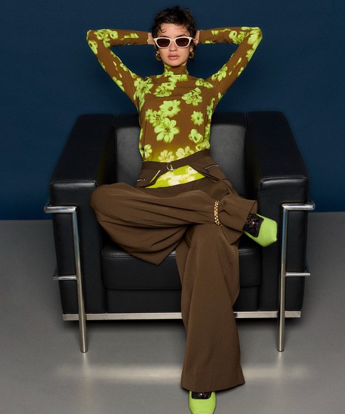 MAISON SPECIAL(メゾンスペシャル)の「Gradient Turtle Flower Top/グラデーションタートルフラワートップス(Tシャツ/カットソー・レディース・ピンク/ブラウン/ブラック・FREE)」の14枚目の写真