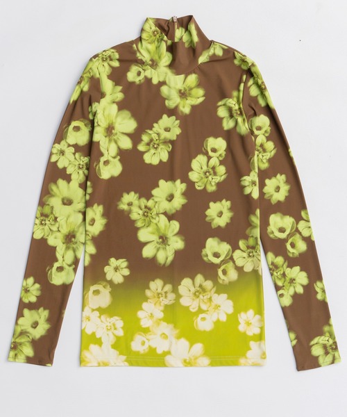 MAISON SPECIAL(メゾンスペシャル)の「Gradient Turtle Flower Top/グラデーションタートルフラワートップス(Tシャツ/カットソー・レディース・ピンク/ブラウン/ブラック・FREE)」の9枚目の写真