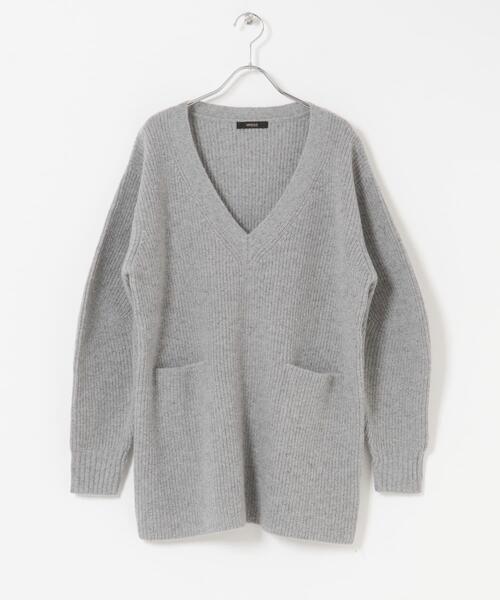 URBAN RESEARCH ROSSO WOMEN(アーバンリサーチ ロッソ)の「アルパカ混カーブスリーブVネックプルオーバー(ニット/セーター・レディース・グレー/ピンク/ネイビー・FREE)」の6枚目の写真