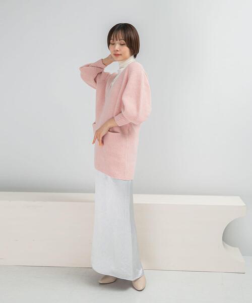 URBAN RESEARCH ROSSO WOMEN(アーバンリサーチ ロッソ)の「アルパカ混カーブスリーブVネックプルオーバー(ニット/セーター・レディース・グレー/ピンク/ネイビー・FREE)」の12枚目の写真