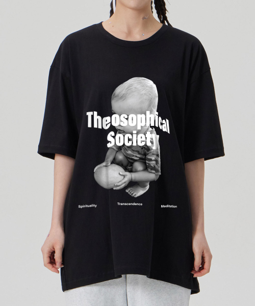 ASTRAL PROJECTION（アストラルプロジェクション）の「[シオソフィカルソサイエティ]コットンルーズフィット半袖Tシャツ_ブラック（Tシャツ/カットソー・メンズ・その他・LARGE/MEDIUM/X-LARGE/XX-LARGE）」の5枚目の写真