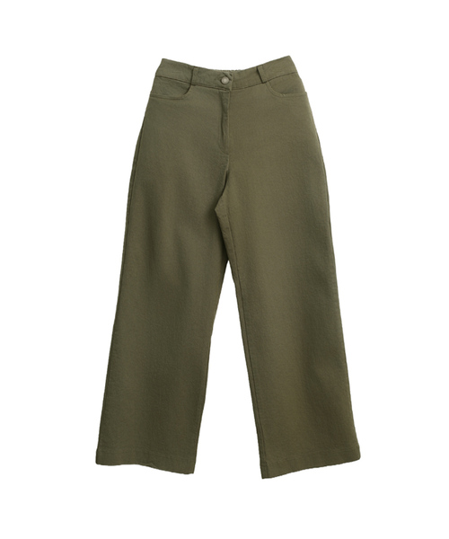SLOWLOLLI(スローローリ)の「Back elastic straight pants(その他パンツ・レディース・ライトベージュ/Beige/カーキ/ブラック・1(S)/2(M)/3(L))」の4枚目の写真