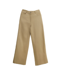 Back elastic straight pants