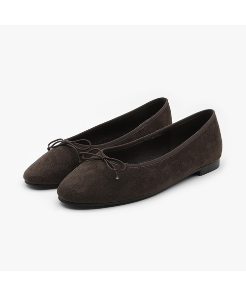 SAPPUN(サプン)の「Anshley リボン フラットシューズ (1cm)(バレエシューズ・レディース・レッド/ダークブラウン/ベージュ/ブラック/カーキ・22.5cm/23cm/23.5cm/24cm/24.5cm/25cm/25.5cm)」の1枚目の写真