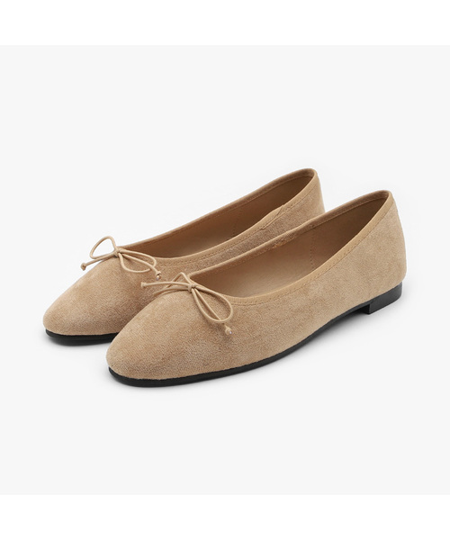 SAPPUN(サプン)の「Anshley リボン フラットシューズ (1cm)(バレエシューズ・レディース・レッド/ダークブラウン/ベージュ/ブラック/カーキ・22.5cm/23cm/23.5cm/24cm/24.5cm/25cm/25.5cm)」の3枚目の写真