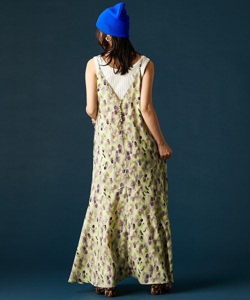 GEVS.（ジェイヴィス）の「プリントキャミソールワンピース＜大きいサイズ有＞GEVS.（ワンピース・レディース・ピンク系/グリーン系・M/L/LL/3L/4L/5L）」の14枚目の写真