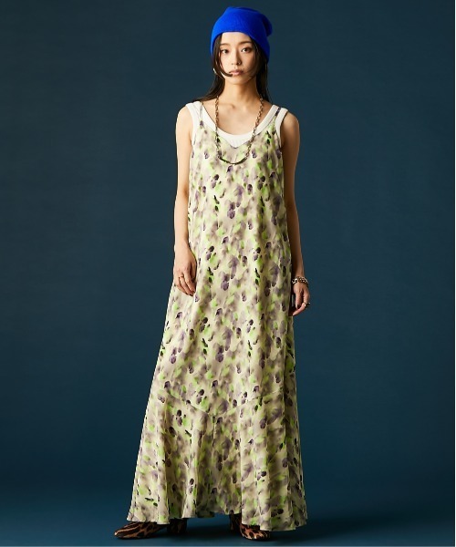 GEVS.（ジェイヴィス）の「プリントキャミソールワンピース＜大きいサイズ有＞GEVS.（ワンピース・レディース・ピンク系/グリーン系・M/L/LL/3L/4L/5L）」の10枚目の写真