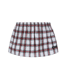 LECYTO（レシト）の「Layered Punk Check Skirt_[White]（その他パンツ）」