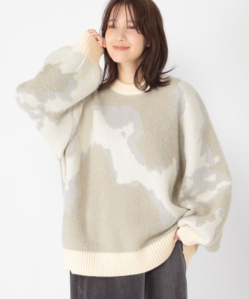 studio CLIP(スタディオクリップ)の「7ゲージニュアンス柄ニット(ニット/セーター・レディース・ブラウン/その他1・FREE)」の4枚目の写真