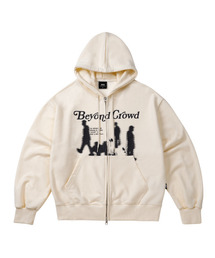 MOO（エムオーオー）の「グラフィックバルーンオーバーフードジップアップ - クリーム（パーカー）」