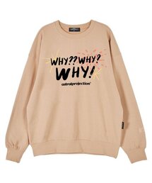 ワイワイワイ オーバーサイズ ドロップショルダー スウェット_ピーチ